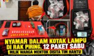 Nyamar Dalam Kotak Lampu di Rak Piring, 12 Paket Sabu Milik Warga Mentok Disita Tim Hantu