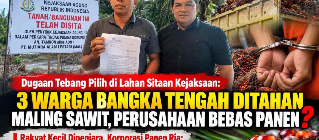 Rakyat Kecil Dipenjara, Korporasi Panen Ria: Kontroversi Penangkapan 3 Warga di Atas Lahan Sitaan Kasus Korupsi Aon